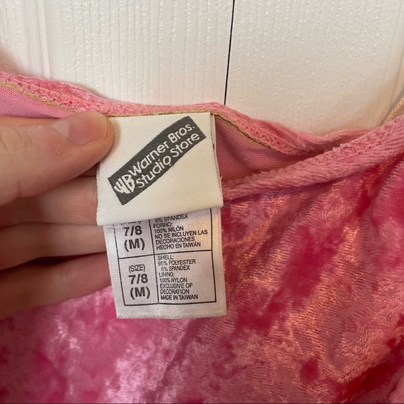 Vintage Tweety bird crushed velvet leotard sz 7/8 - Picture 10 of 11